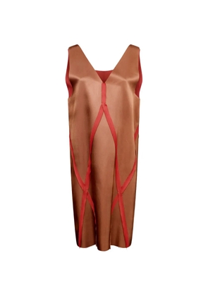 MM6 Maison Margiela V-neck panel mini dress - Brown