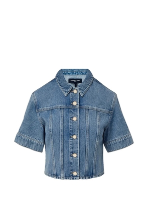 Veronica Beard Malcom short-sleeve denim jacket - Blue