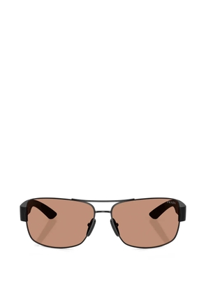 Prada Linea Rossa rectangle-frame sunglasses - Black