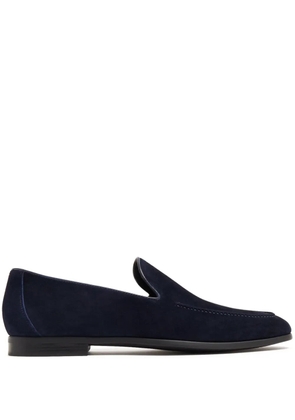 Magnanni almond-toe suede loafers - Blue