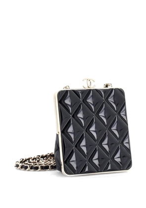 CHANEL Pre-Owned CC Frame with Chain Quilted Lambskin and Plexiglass clutch bag - Black