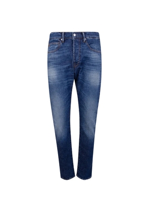 Nine In The Morning faded-effect whiskered jeans - Blue