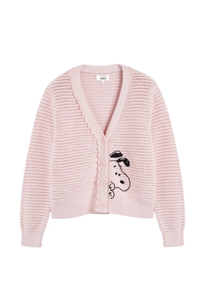 Chinti & Parker Snoopy crochet cotton cardigan - Pink
