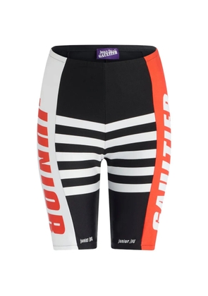 Jean Paul Gaultier Junior Gaultier cycling-printed stretch shorts - Black