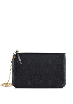 Louis Vuitton Pre-Owned Double Zip Pochette Monogram Empreinte Leather clutch bag - Black