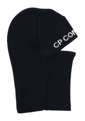 C.P. Company jacquard-logo ribbed balaclava - Blue