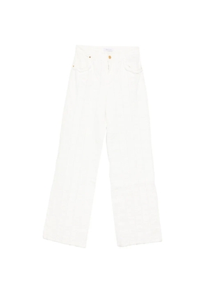 Blumarine fringed jeans - White