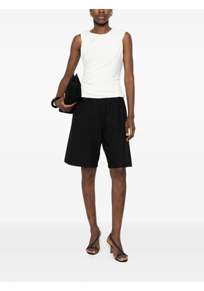 MARSEM ruched draped top - White