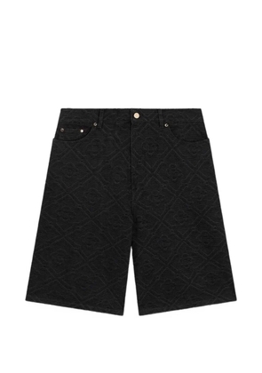 Casablanca monogram denim shorts - Black
