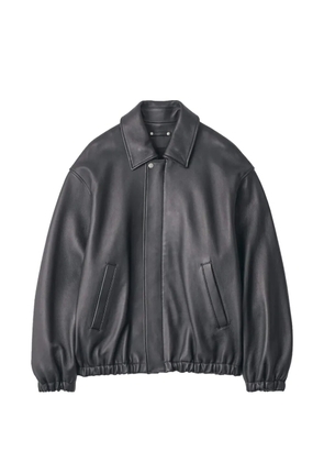 STEIN leather zip-up jacket - Black