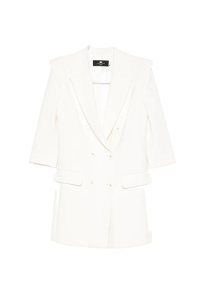 Elisabetta Franchi double-breasted blazer mini dress - Neutrals