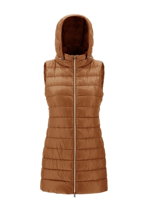 Herno Serena hooded quilted gilet - Brown
