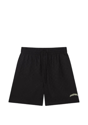 Casablanca logo-print silk shorts - Black