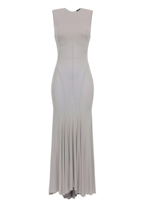 Elisabetta Franchi jersey flared midi dress - Neutrals