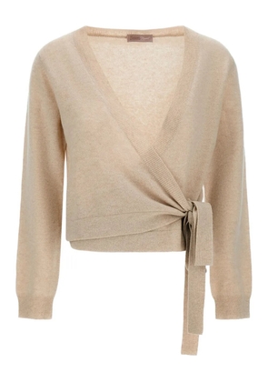 Herno wrap-tie long-sleeve cardigan - Neutrals