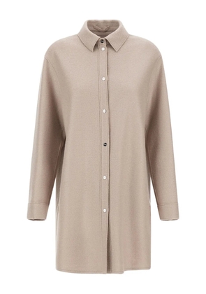Herno virgin-wool shirt coat - Neutrals