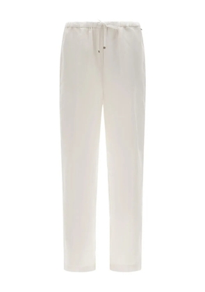 Herno drawstring linen trousers - White