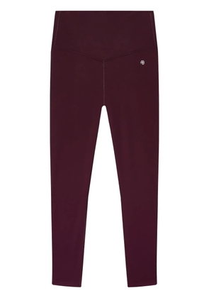 ANINE BING logo-plaque leggings - Red