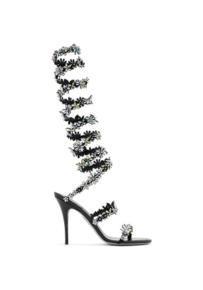 René Caovilla 100mm Eva crystal-embellished sandals - Black