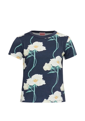 Kenzo floral-print T-shirt - Blue