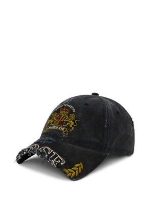 Martine Rose distressed embroidered cap - Black