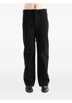 Omar Afridi Sol velvet panelled trousers - Brown