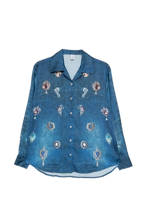 LIU JO long-sleeve buttoned shirt - Blue