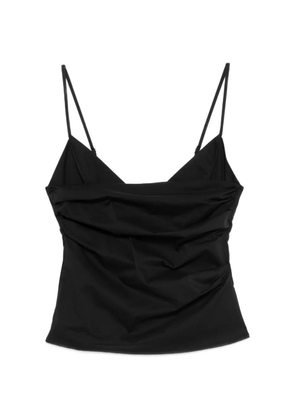 Patrizia Pepe V-neck draped top - Black