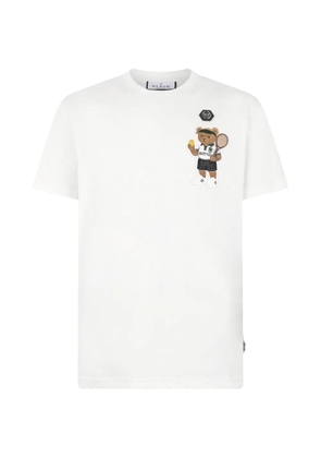 Philipp Plein teddy patch round neck T-shirt - White