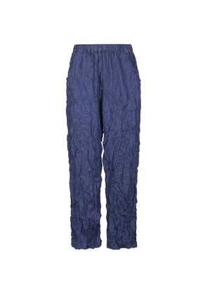 Gongdid Design crinkled effect trousers - Blue