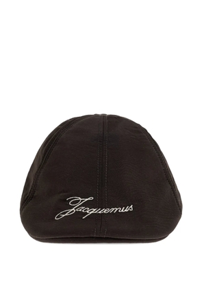 Jacquemus logo-embroidered flat cap - Brown