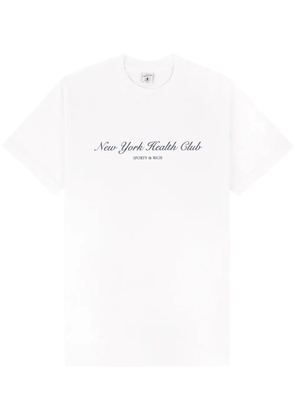 Sporty & Rich NY Health Club cotton T-Shirt - White
