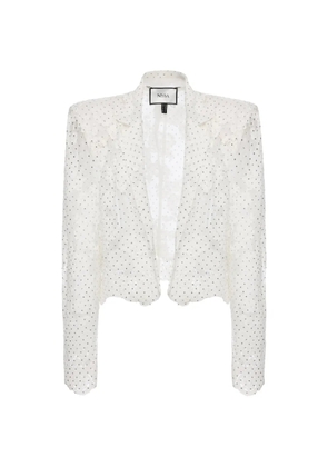 NISSA embellished lace blazer - White