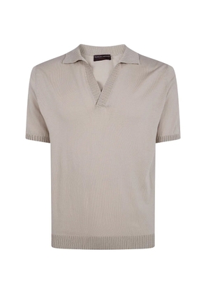Filippo De Laurentiis knitted V-neck T-shirt - Neutrals