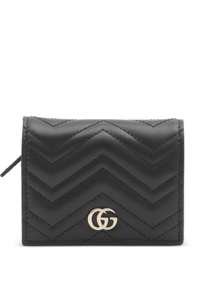 Gucci GG Marmont chevron leather wallet - Black