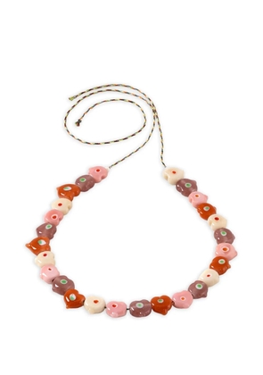 Sorbet Island beaded heart-charm bracelet - Pink
