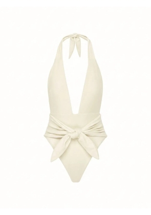 MONTCE Tropez halterneck swimsuit - Neutrals