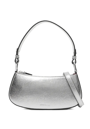 Coccinelle grained-leather shoulder bag - Silver