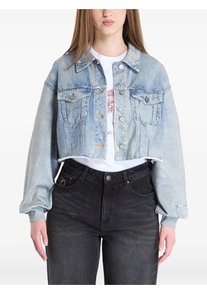 AllSaints x Anders Terry Illusion buttoned crop jacket - Blue