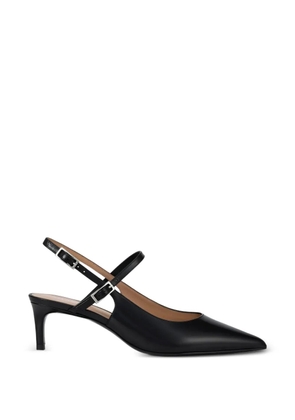 POTAMY buckle strap leather pumps - Black