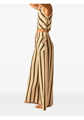JBQ striped palazzo pants - Neutrals