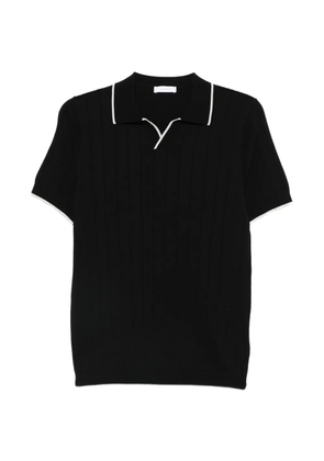 DIKTAT ribbed contrast-tipped T-shirt - Black