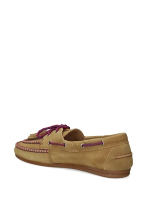 Posa tassel lace-up boat loafers - Neutrals