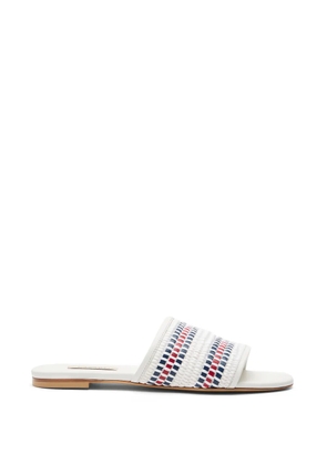 Casadei Amalfi woven flat sandals - White