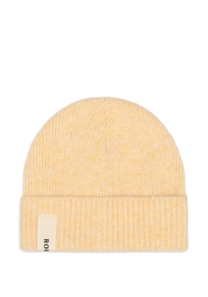 ROUGH. label-detail beanie - Yellow