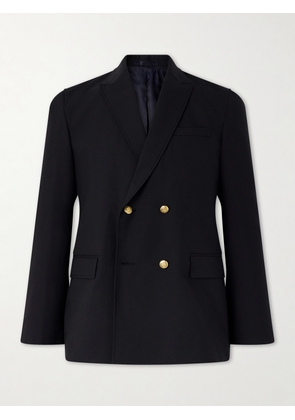 Beams Plus - Double-Breasted Grain de Poudre Wool Blazer - Men - Blue - S