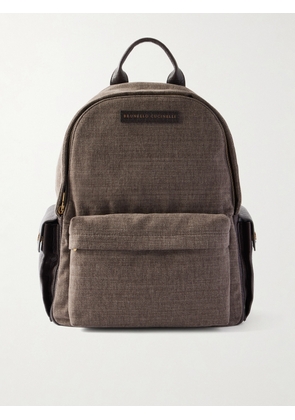 Brunello Cucinelli - Leather Backpack - Men - Brown