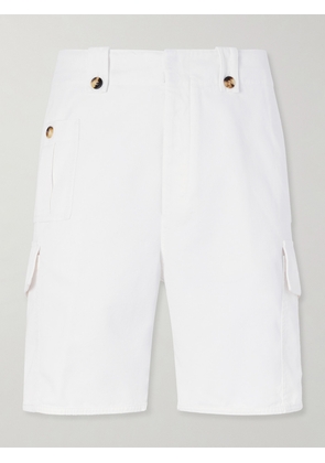 Brunello Cucinelli - Straight-Leg Cotton-Twill Cargo Shorts - Men - White - IT 44