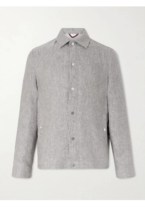Brunello Cucinelli - Hemp and Linen-Blend Twill Blouson Jacket - Men - Gray - IT 46