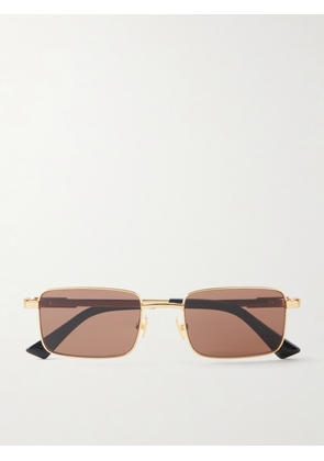 Bottega Veneta - Squared-Frame Metal Sunglasses - Men - Gold